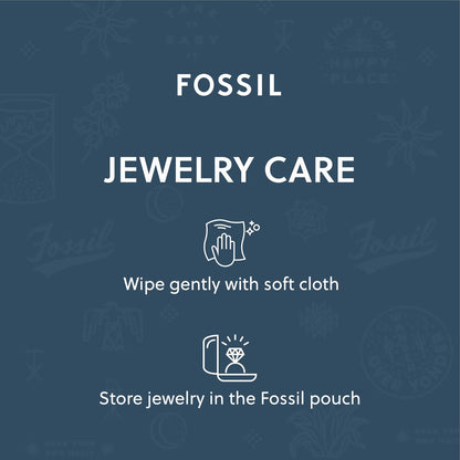 Fossil - Pendientes de plata de ley para mujer