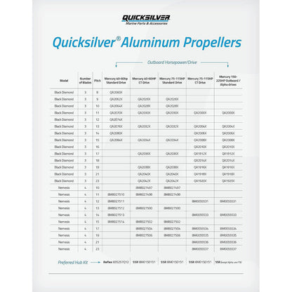 QuickSilver Negro hélice de Diamante