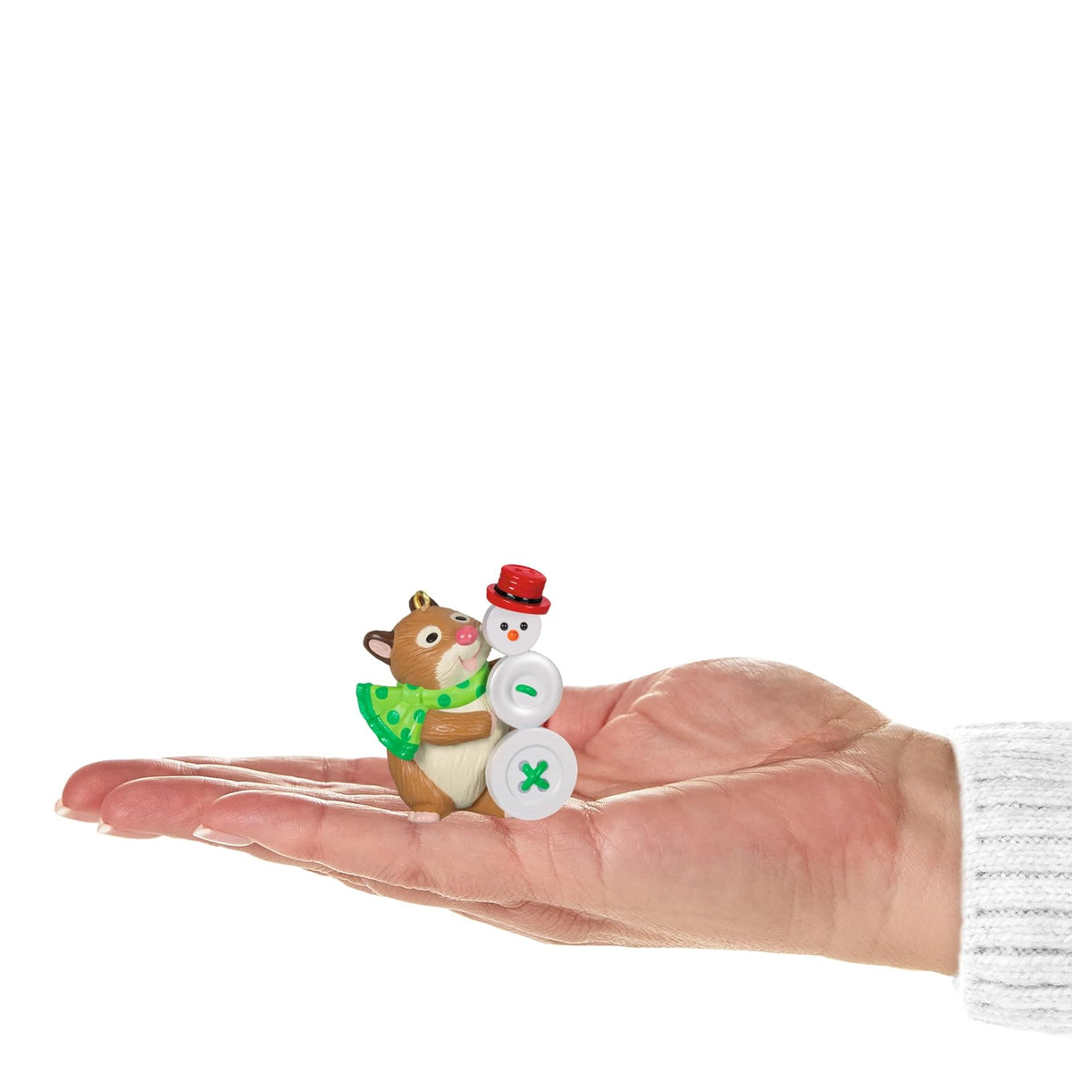 Hallmark - Adorno de Navidad 2024, Bonito como botón, Regalo para Amantes de los Animales