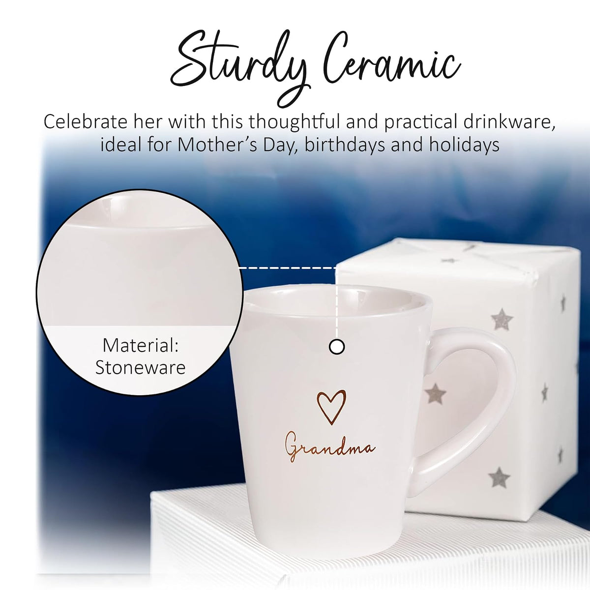 Pavilion Gift Company Taza para abuela, 15 onzas, color crema