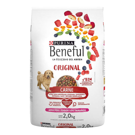 Purina Beneful Adulto Todos los tamaños Original Sabor Carne 2Kg
