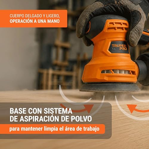 Truper PRO LIRO-5A2, Lijadora roto orbital 5", 260W