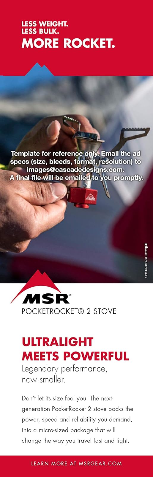 MSR PocketRocket Ultraligera para Mochilas, acampadas y Estufa de Viaje