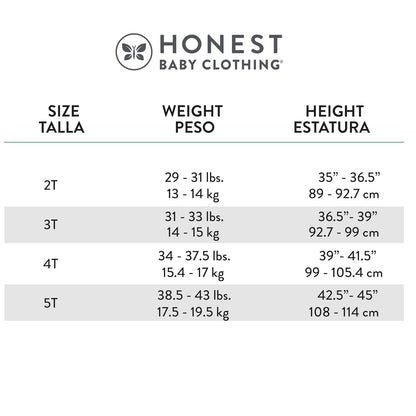 HonestBaby 2-Piece Pajamas Sleepwear Pjs 100% Organic Cotton for Baby, Toddler, Kids, Boy Juego de pijamabebés niños