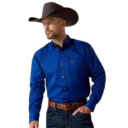 Ariat Men's Big and Tall Solid Twill Shirt, Khaki, XXX-Large