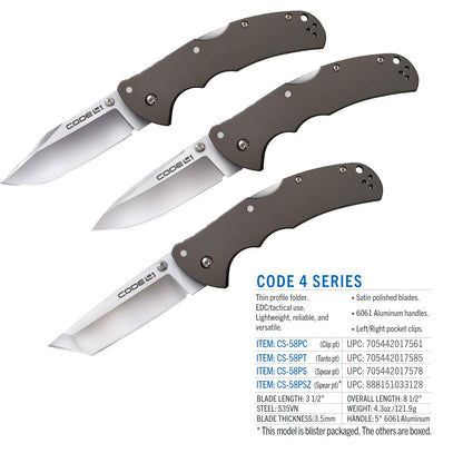 Acero Frío 58PS Code 4 Spear PT. Borde Liso.