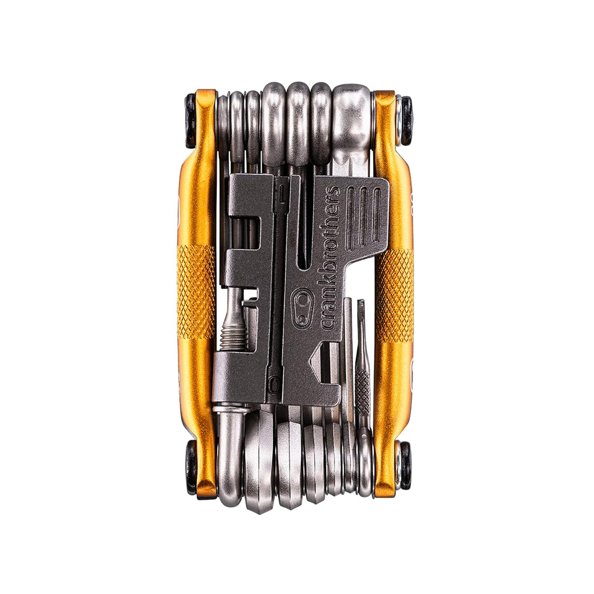 Crankbrothers Multi Tool M 20 - MTB Multiherramienta Oro - 20 herramientas de bicicleta (herramienta 20 en 1), ergonómicas y ligeras - Oro