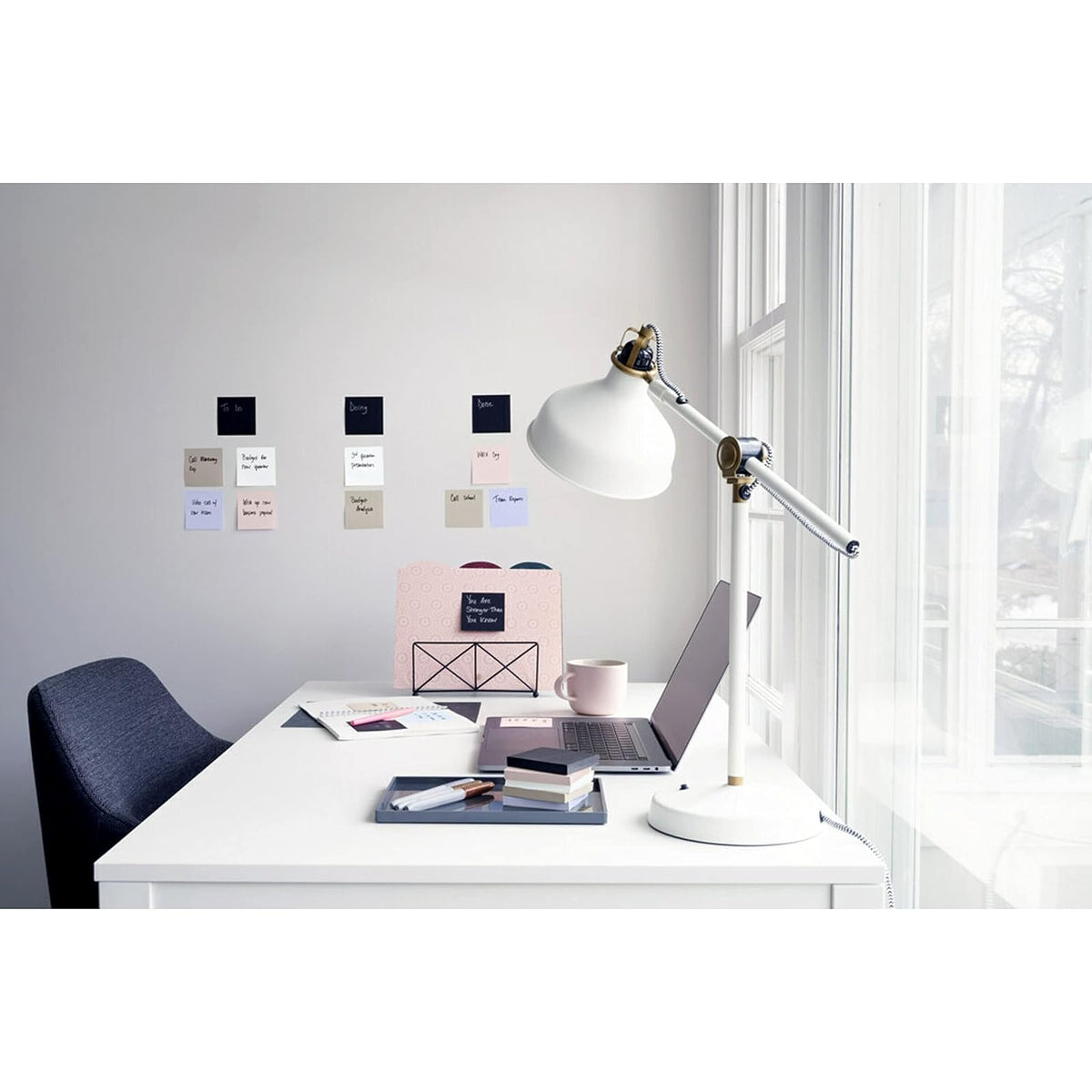Post-it Notas Superadhesivas Almohadillas | 5 almohadillas, 3 x 3 pulgadas, rosa claro, 90 hojas por bloc, suministros de oficina