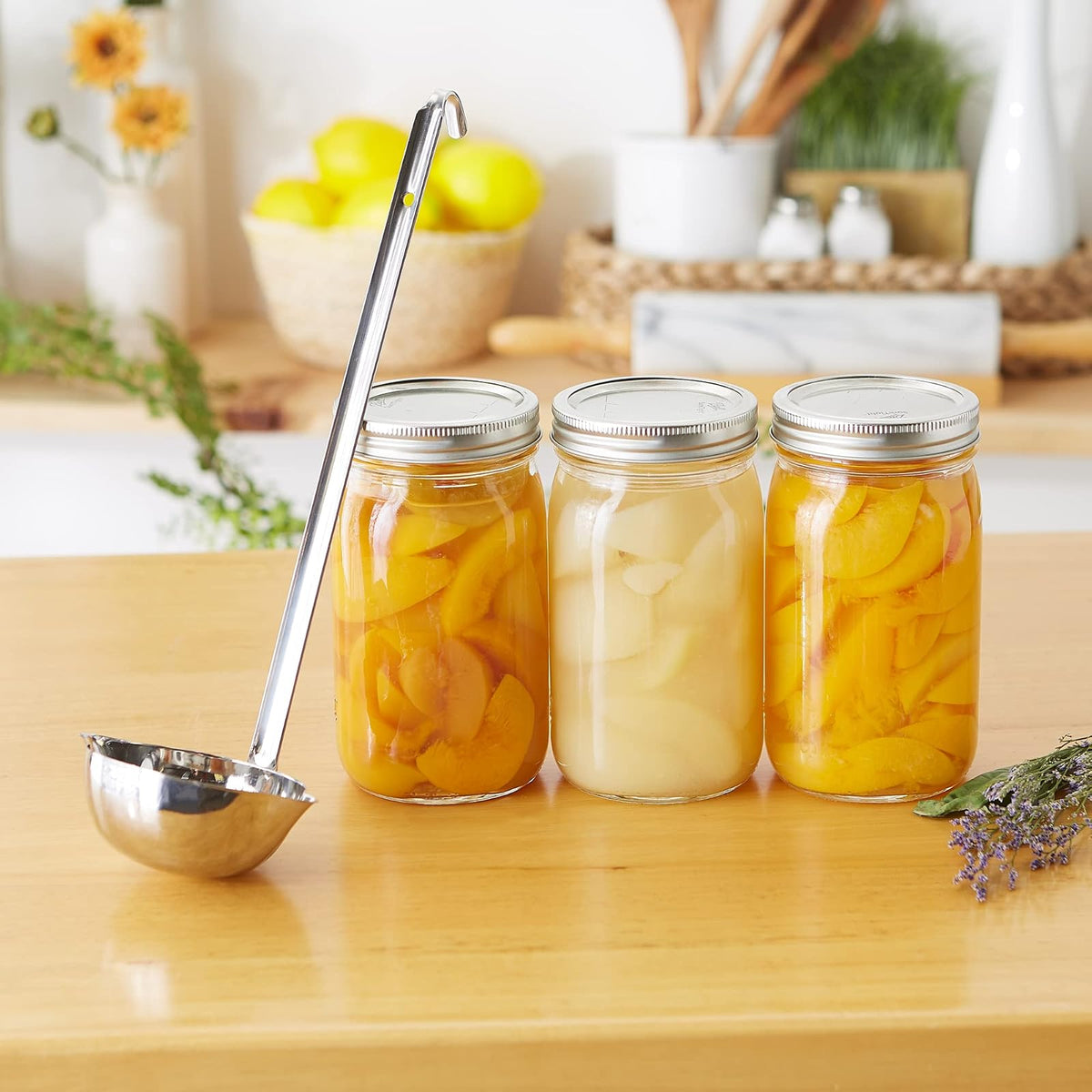 RSVP International Endurance Canning Collection - Acero inoxidable 18/8 no reactivo, apto para lavaplatos, cucharón, 13-1/2 pulgadas