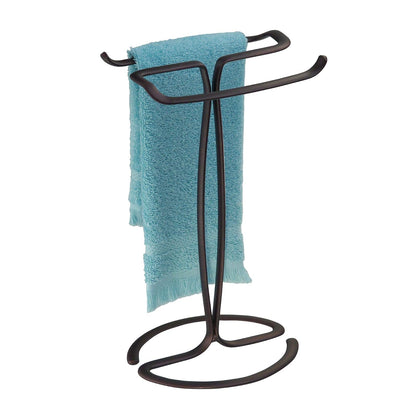 InterDesign Axis Toallero de pie, portatoallas pequeño de Metal para Lavabo, Bronce