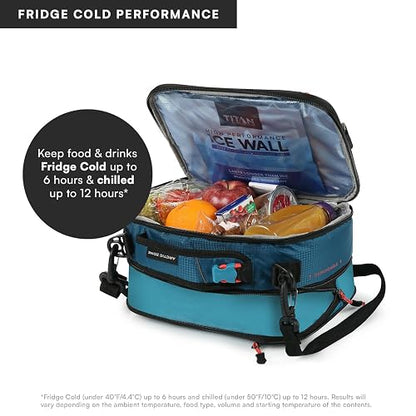 Arctic Zone Titan Deep Freeze - Paquete de almuerzo horizontal expandible en frío, con 2 paredes de hielo de alto rendimiento de 250 g, color azul