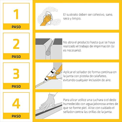 Sika - Sellador de Juntas Elástico Sikaflex 1A Purform - Uso Interior y Exterior - Blanco - Salchicha 600 ml Resistente al Agua