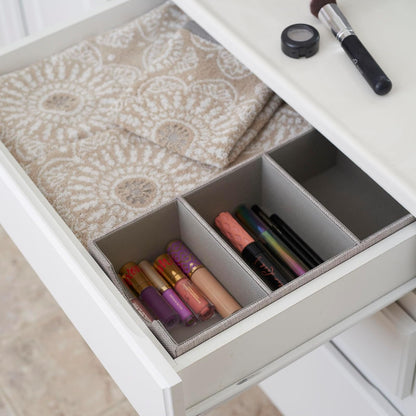 Household Essentials - Cajón Organizador Profundo para Almacenamiento, (3 Section), Gris, 1