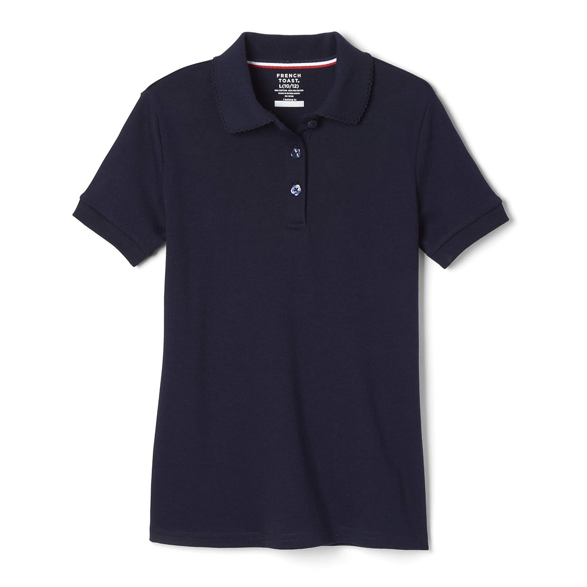 French Toast Polo Escolar Manga Corta Cuello Picot Niña - 2T - marino