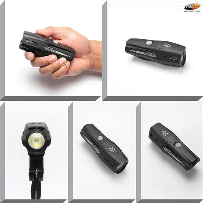 Cygo Lite Metro Pro - Luz de Bicicleta de 1.100 lúmenes, 9 Modos nocturnos y de día, Compacto y Duradero, Resistente al Agua, IP67, Soporte Duro Seguro, Faro Recargable USB, para Carretera, montaña,