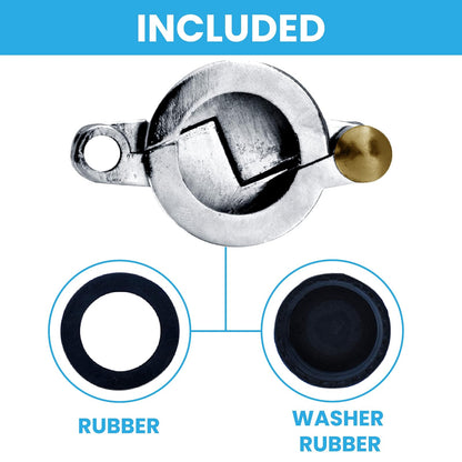 Nuset Cerradura de Llave de Agua Cromo Babero Manguera 3/4 Pulgadas