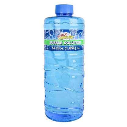 Sunny Days Entertainment - Recambio de solución de burbujas con varita de 64 onzas, no tóxica (1/2 galón), repuesto para botella de fácil agarre para máquina de burbujas, varitas de burbujas, juguetes