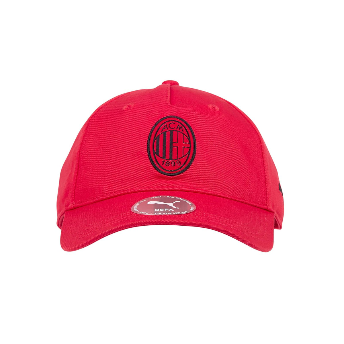 A.C. Milan - ESS Gorra con Visera, Gorra clásica de Verano con Logotipo Oficial, Gorra para Hombre o Mujer, Unisex, Ajustable, Color Rojo