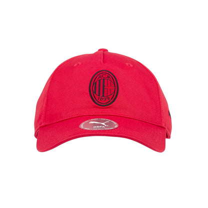 A.C. Milan - ESS Gorra con Visera, Gorra clásica de Verano con Logotipo Oficial, Gorra para Hombre o Mujer, Unisex, Ajustable, Color Rojo