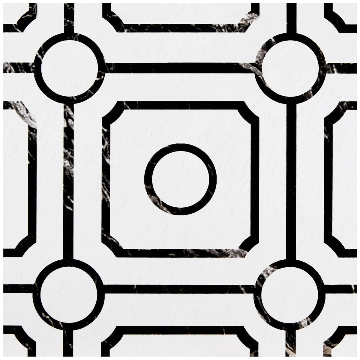 Achim Home Decor - Azulejos de vinilo autoadhesivo retro de 12 pulgadas, 20 azulejos, 12 x 12 pulgadas, patrón Carrera, despegar y pegar, suelos de bricolaje para cocina, comedor, dormitorios y baños