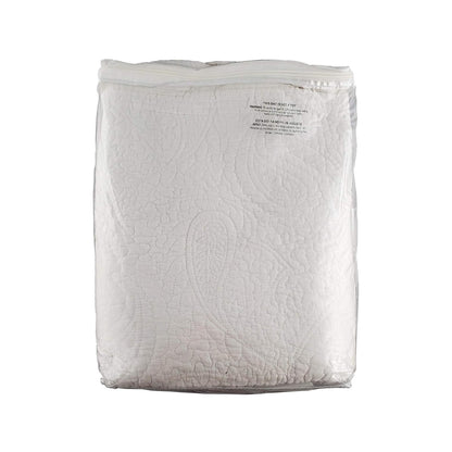 Greenland Home Paisley Quilted Bed Skirt, Ivory, King