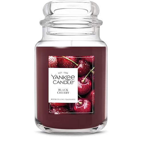 Yankee Candle - Vela perfumada en tarro grande con hasta 150 horas de tiempo de combustión, mezcla de cera de soja para una combustión más limpia y consistente, vela en tarro de 22 onzas con fragancia