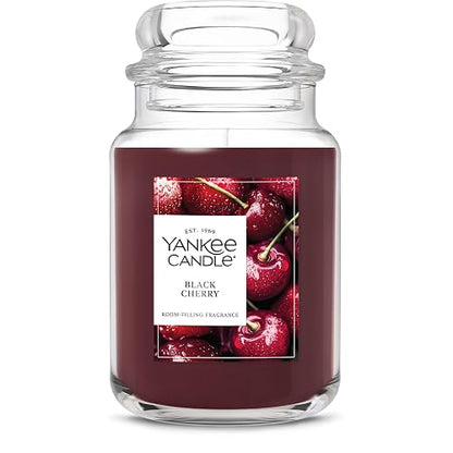Yankee Candle - Vela perfumada en tarro grande con hasta 150 horas de tiempo de combustión, mezcla de cera de soja para una combustión más limpia y consistente, vela en tarro de 22 onzas con fragancia