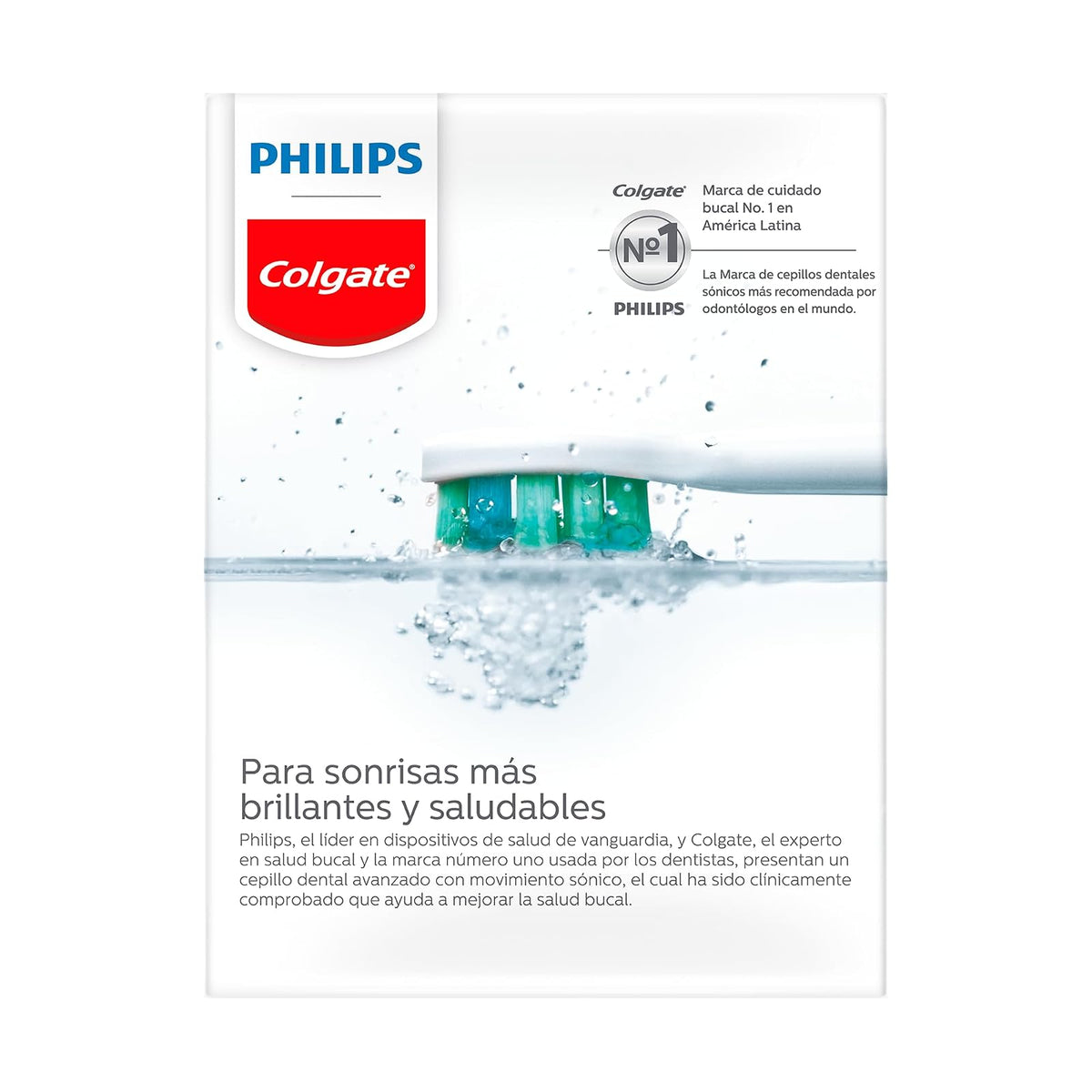 Philips Colgate Cepillo de Dientes Eléctrico SonicPro 35 Clean & Sensitive | Remueve 500% más placa 2 modos de cepillado