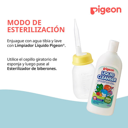PIGEON | Biberones Especial con Tetina Larga Pigeon | Cosas para Bebes Recien Nacidos - Articulos para Bebe | Biberon de Silicona Suave y Corte en Cruz | Ayuda en la Alimentación de Bebé Prematuros