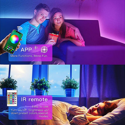 Dosyu Luces Led Inteligente 5M/16.4FT, 5050 RGBW Tira LED de WiFi, con Google Home, Alexa, Control por APP y Mando a Distancia, para cuarto, TV, Fiesta, Hogar, DIY, Navideña y Halloween Decoración.