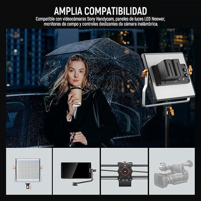 NEEWER 2 NP-F970 7800mAh Baterías Repuesto para Sony FX3/FX30/A7, para Canon R5, para Nikon Z8, Camera Battery con LCD Dual USB C Cargador Rápido para Handycam Cámara Monitor Luz Video LED Deslizador