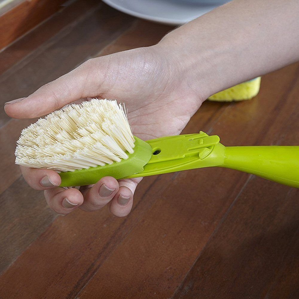 Full Circle Suds Up Cepillo de Platos y dispensador de jabón, Plumilla, Dish Brush, Brush Refills, 1