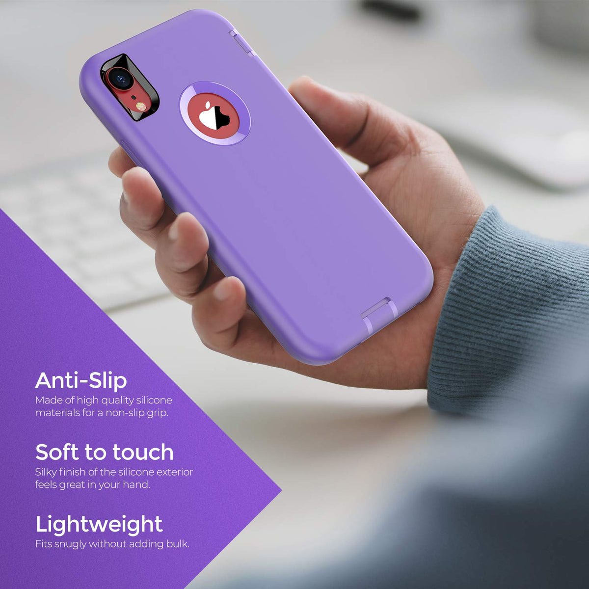 ORIbox - Carcasa Compatible con iPhone XR, translúcida Mate con Bordes Suaves, Ligera