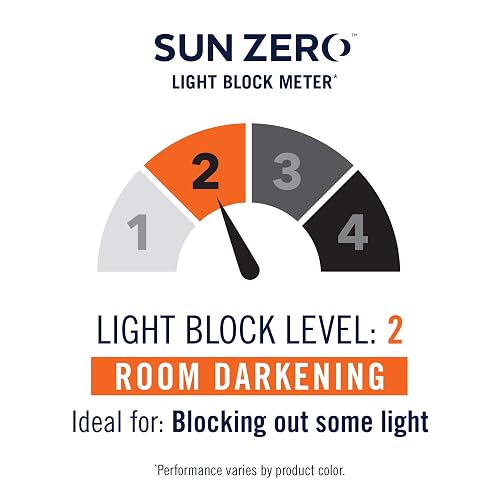 Sun Zero 53404 Becca - Cortina de oscurecimiento para habitación, Azul Marino, 40" x 84"