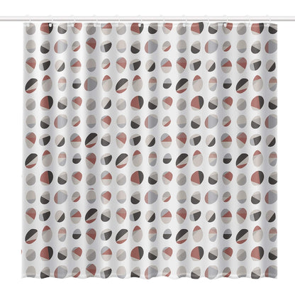 RAYEN | Cortinas de baño | Cortina de Ducha o bañera | Impermeable | PVA | Translúcido | Anillos de PVC | Incluye 12 Ganchos | 180 x 200 cm | Blanco con Cabezales de Colores