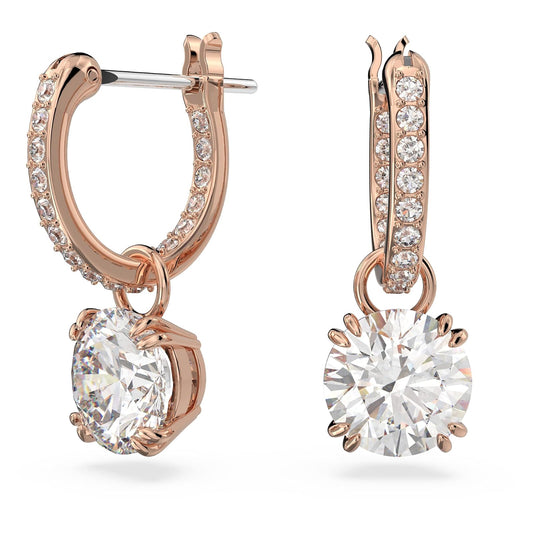 Swarovski Stilla Kollektion Tropfenohrringe, Rundschliff, Weiß