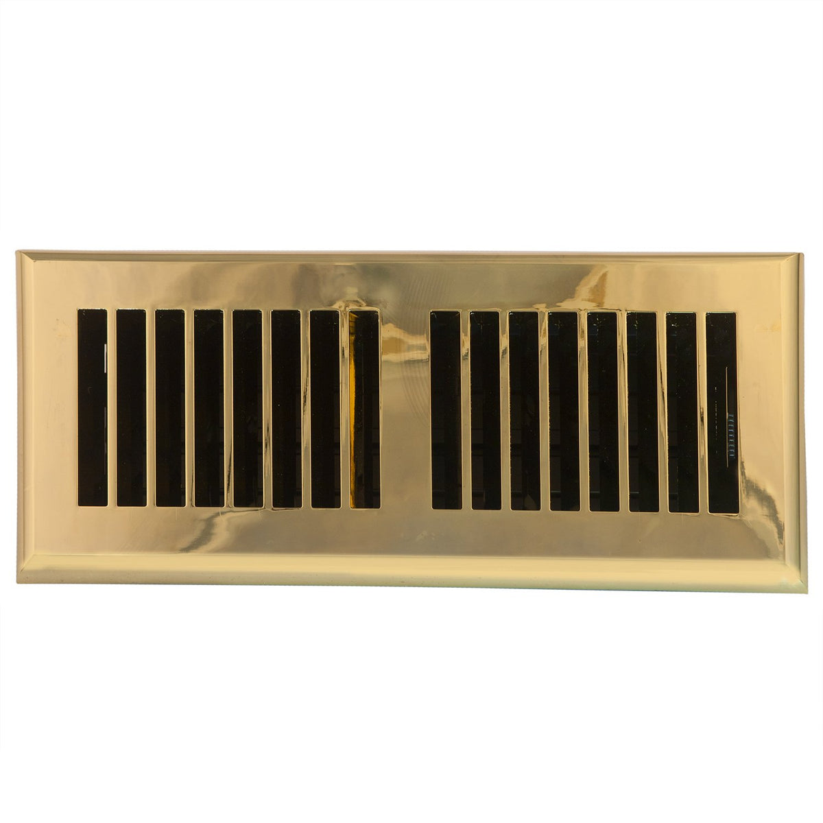 Accord APFRSNL410 piso de plástico registro con diseño de lama, Moderno, 4" x 10", Polished Brass