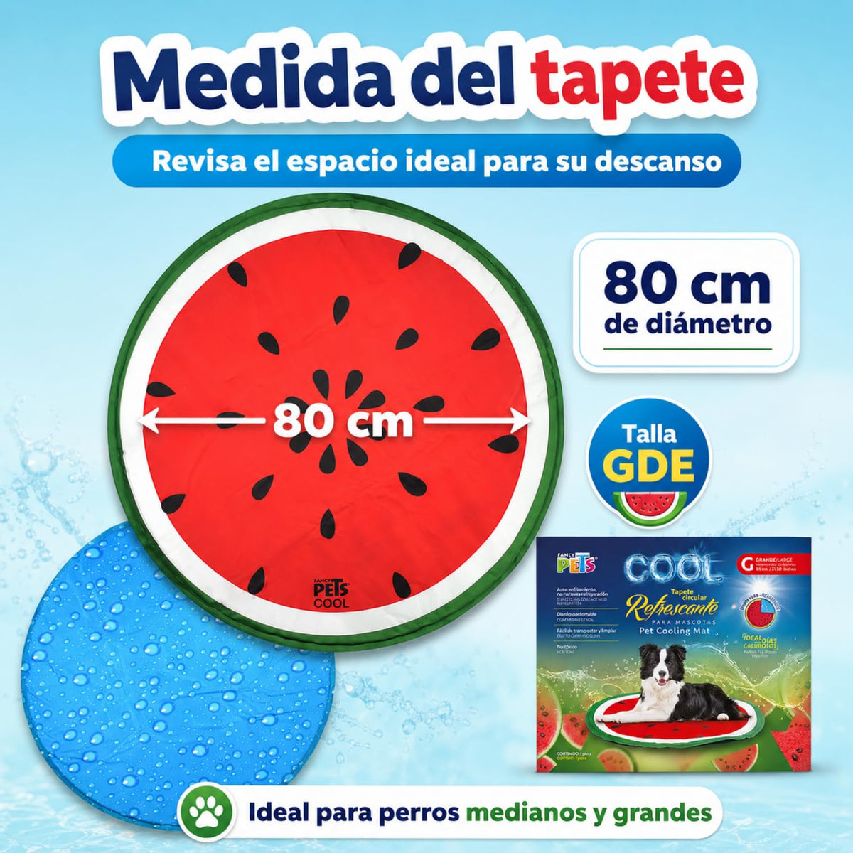 Fancy Pets TAPETE REFRESCANTE Circular GDE Sandia Cool