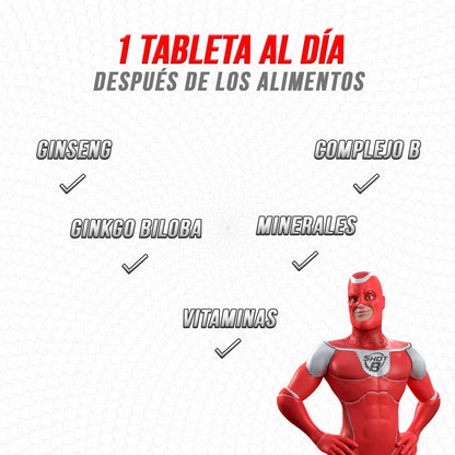 SHOT B Complejo B, Auxiliar en el tratamiento de la polineuritis del diabético, Caja con 30 tabletas