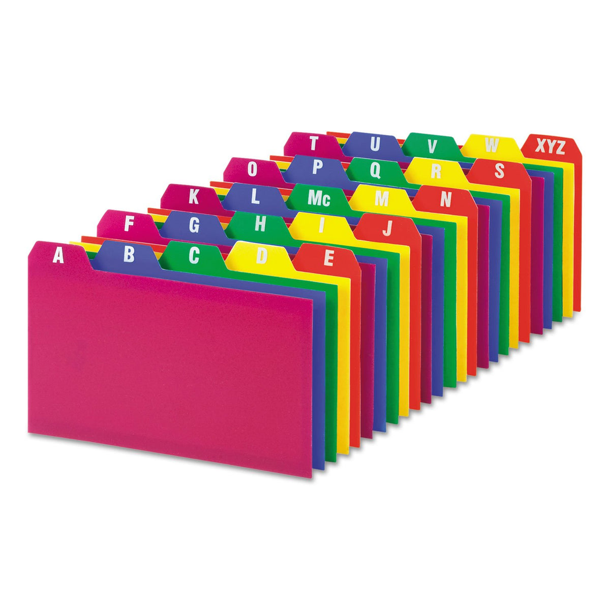 Oxford Guía de Tarjetas de Índice 73153 | 3 x 5 pulgadas, A-Z, pestañas de 1/5 pulgadas, colores surtidos, juego de 25, poly