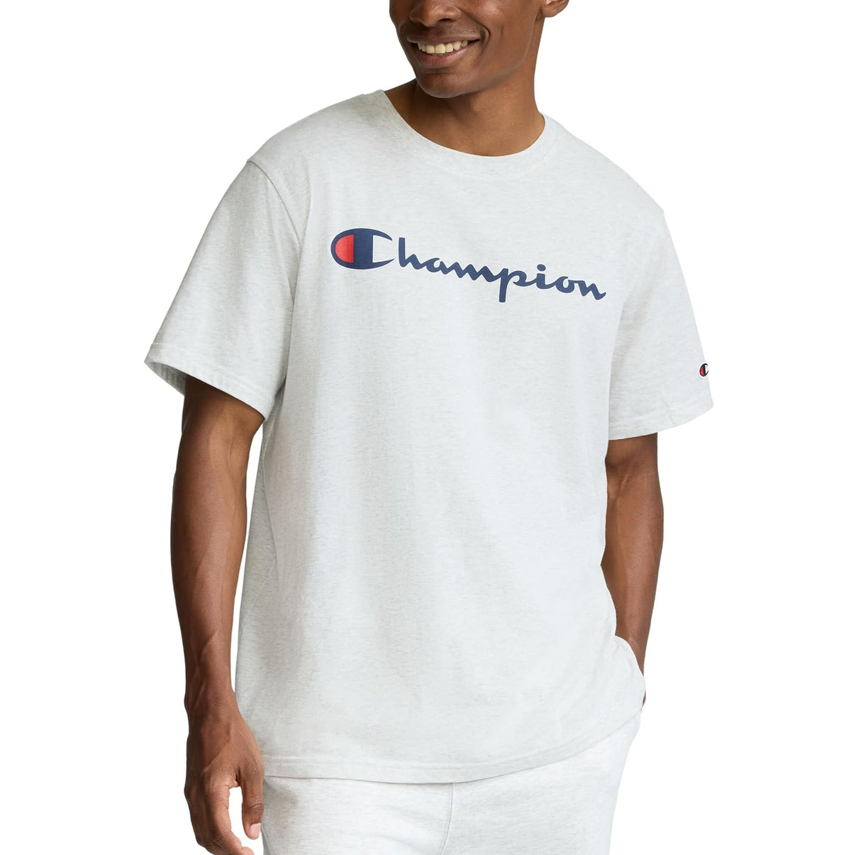 Champion LIFE Playera Cuello Redondo para Hombre - XXL - Oxford Gray-Y06794