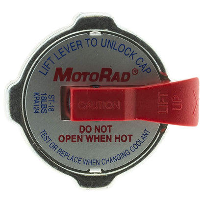MotoRad Tapa de Radiador ST18 para Jeep Wrangler, Grand Cherokee y Dodge Charger, Plateado