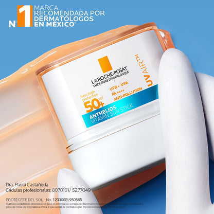 La Roche-Posay Anthelios UV AIR VITAMIN SUN STICK SPF 50+, Protector Solar en Barra de 10ml/9g