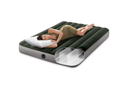 Intex 64108E Dura-Beam Colchón de Aire estándar Prestige: Fiber-Tech - Tamaño matrimonial, Altura de Cama de 10 Pulgadas, Capacidad de Peso de 600 Libras, Bomba se Vende por Separado
