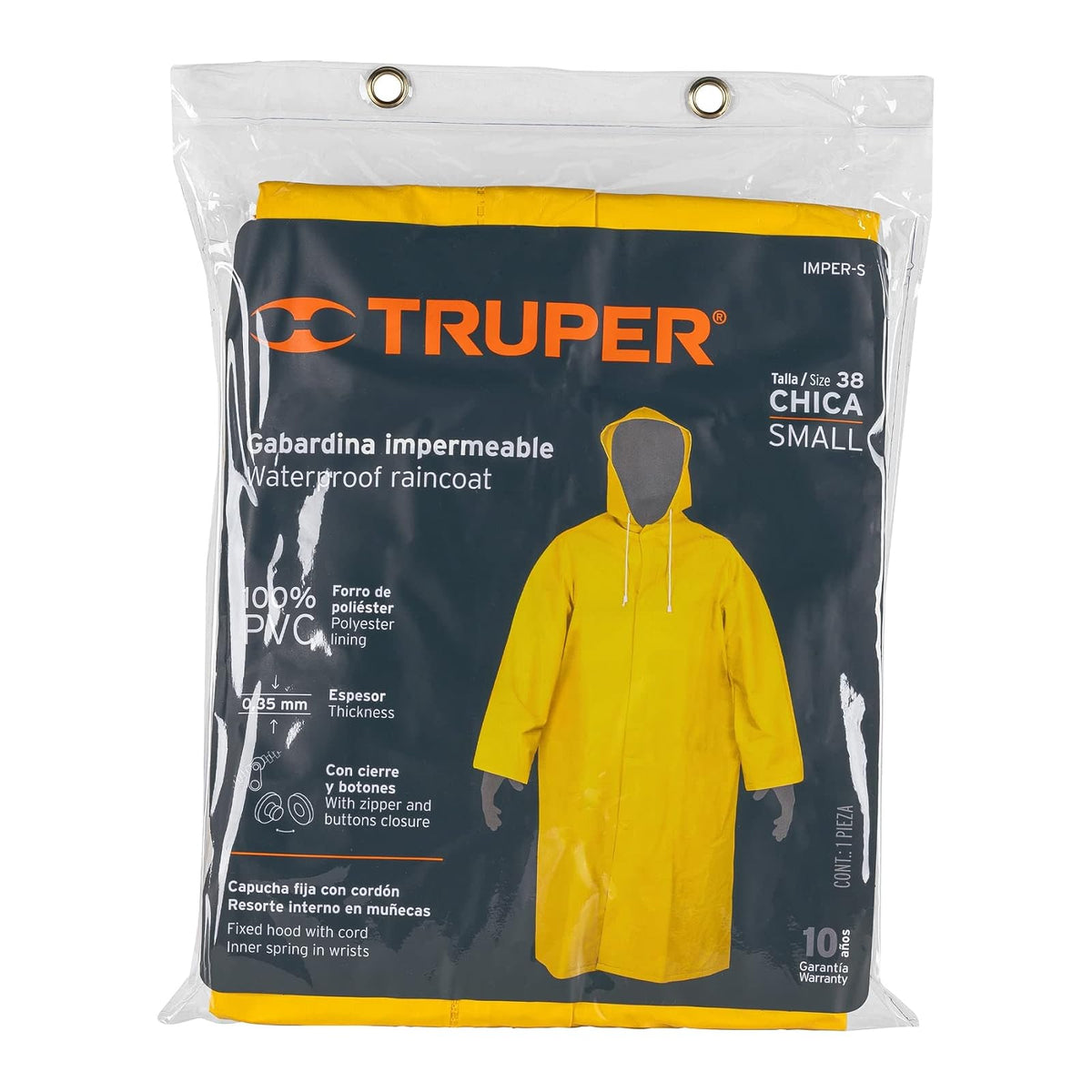 Truper IMPER-S, Gabardina talla chica