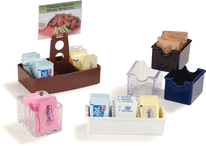 Carlisle FoodService Products - Cesta de azúcar para cocinas, plástico, 20 paquetes, negro, pequeño