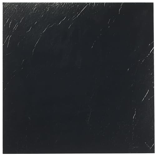 Nexus - Azulejos autoadhesivos de vinilo de 12 pulgadas, 20 azulejos, 12 x 12 pulgadas, patrón negro, despegar y pegar, suelos de bricolaje para cocina, comedor, dormitorios y baños de Achim Home