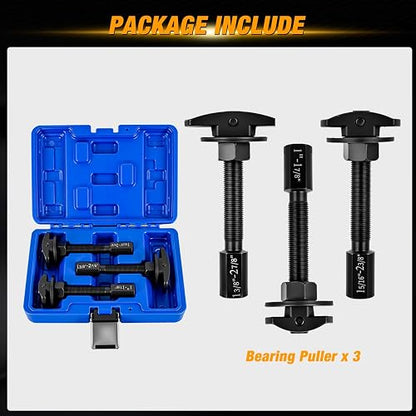 GOOACC Juego de 3 Extractor de rodamientos de Eje Trasero, Kit de Herramientas de extracción de Extractor de rodamientos de Eje con 3 tamaños de 1 a 1-7/8 Pulgadas, 1-5/16 a 2-3/8 Pulgadas y 1-3/8