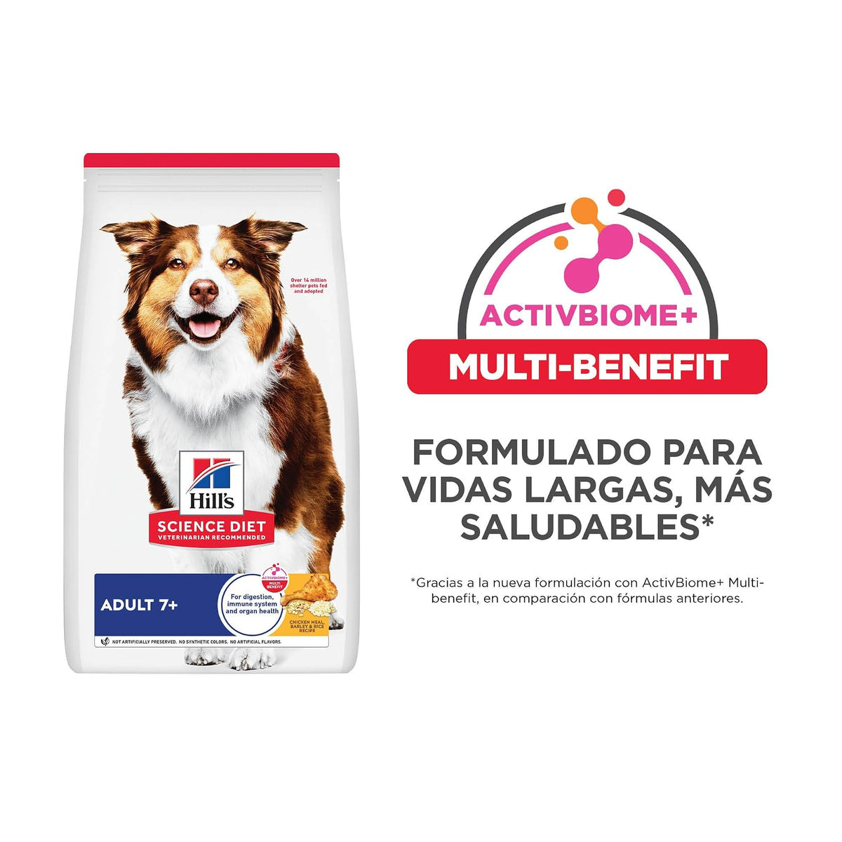 Hill's Science Diet Croquetas para Perro Senior 7+ Sabor Pollo 12Kg | Croquetas Hill's para perro, pollo real, soporte envejecimiento, salud de corazón y riñones, articulaciones sanas