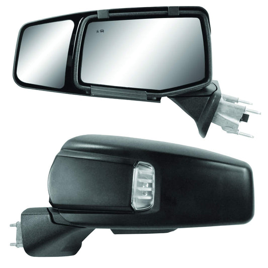 Fit System Espejo de Remolque Snap & Zap 80930 para Silverado/Sierra 1500 2019-2024, Negro